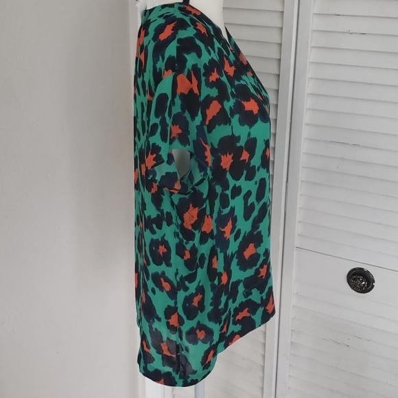 CAbi "RITA" Green/Black/Orange Short Sleev… - Picture 7 of 10